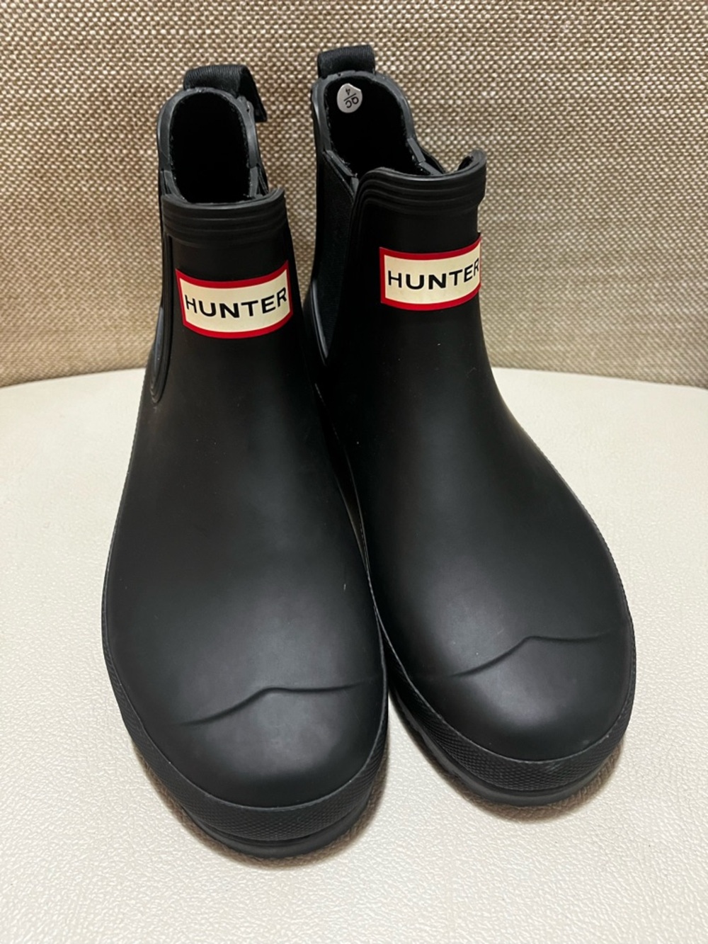 Hunter Black Chelsea Ankle Rain Boots Women’s Size 5 - Picture 3 of 10